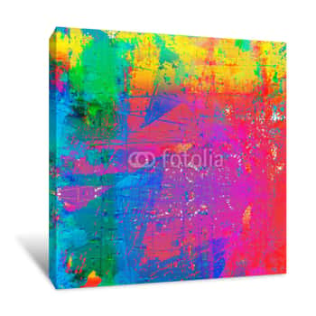 Image of Grunge Style Abstract Color Splash Background Canvas Print