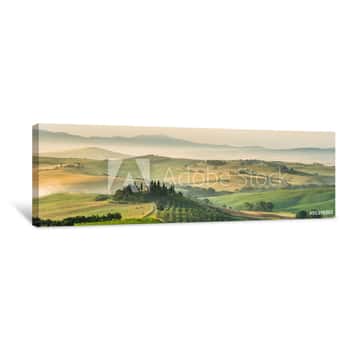 Image of Summer Landscape Of Tuscany, Italy Canvas Print