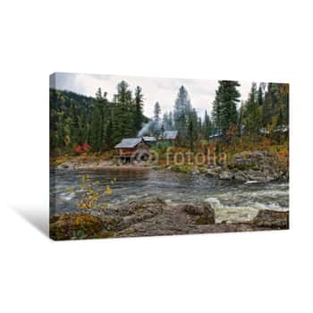 Image of View Over The Surroundings Hills, Meadows And River Canvas Print