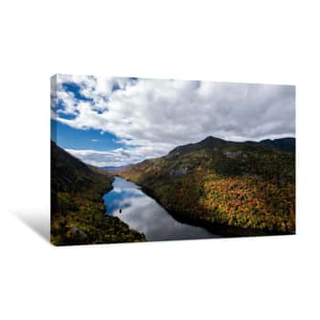 Image of View From Indian Head Cliff At Adirondack Park, New York, USA Canvas Print