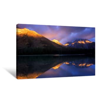 Image of First Light On Mountains Canvas Print