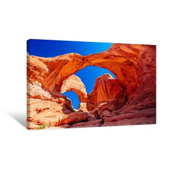 Image of Double Arch In Arches National Park, Utah, USA Canvas Print