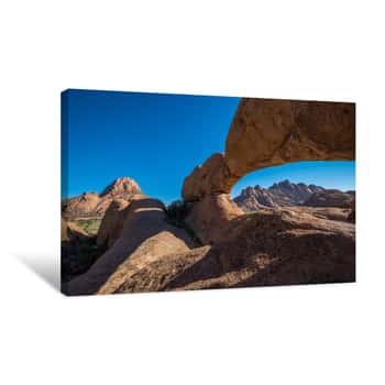 Image of Spitzkoppe, Unique Rock Formation In Damaraland, Namibia Canvas Print
