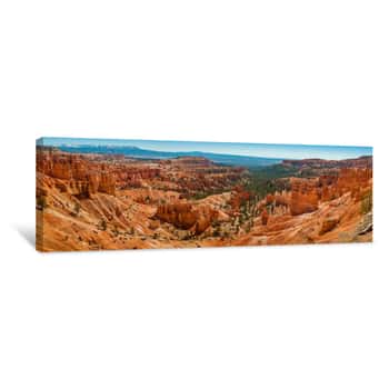 Image of Bryce Canyon National Park, Utah, USA  Here Is The Largest Collection Of Hoodoos In The World  Hoodoo Is A Tall, Thin Spire Of Rock That Protrudes From The Bottom Of An Arid Drainage Basin Or Badland Canvas Print