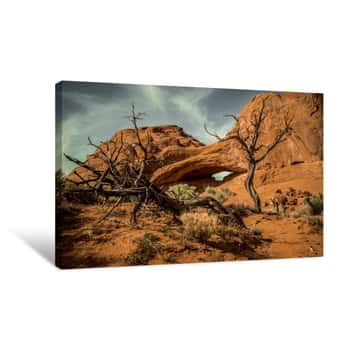 Image of Natural Arch Rock Formation Canvas Print