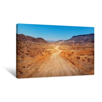 Image of The Road In Desert  Southern Nevada, USA Canvas Print