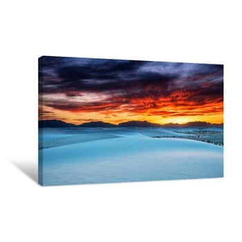Image of White Sands National Monument - Sunset Canvas Print