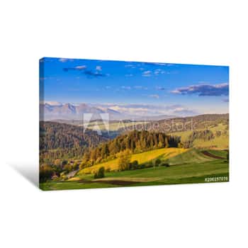 Image of Beautiful Views Of The Pieniny Mountains  Poland Canvas Print