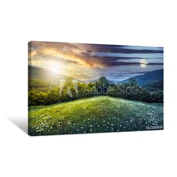 Image of Composite Landscape With Forest  In Mountains Canvas Print