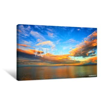 Image of High Def Sunset At Lake Superior Canvas Print