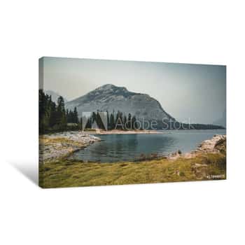 Image of Lake Minnewanka In Banff National Park, Alberta, Canada Canvas Print