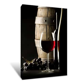 Image of Still Life With Glass Wine Canvas Print