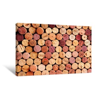 Image of Wall Of Wine Corks Canvas Print