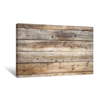 Image of Old Weathered Wood Wall Background Canvas Print