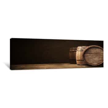 Image of Background Of Barrel Canvas Print