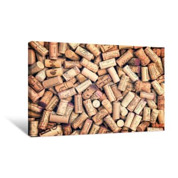 Image of Wine Corks Background Canvas Print