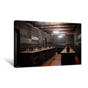 Image of The Wine Room With A Lot Of Buttles Canvas Print