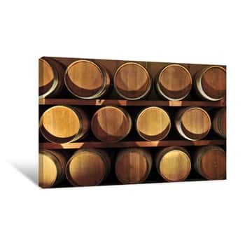 Image of Wine Barrels Canvas Print
