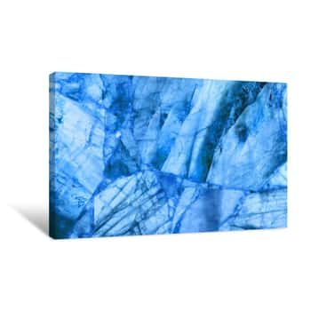 Image of Detail Of A Translucent Slice Of Natural Quartz Agate Marble Stone  Natural Patterns, Textures And Background  Natural Stone Agate Surfaces, Backgrounds And Wallpapers  Abstract Background Canvas Print