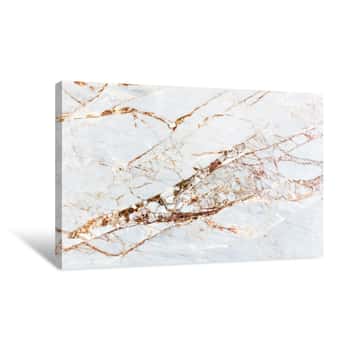 Image of Gray and Gold Marble Stone Texture Background Canvas Print