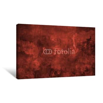 Image of Red Background Wall Made On Real Plaster Canvas Print