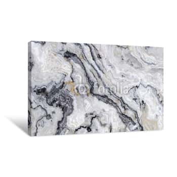Image of White Curly Marble Canvas Print