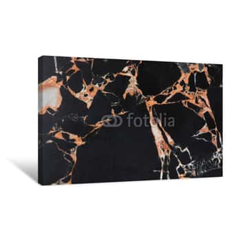 Image of Abstract Dark Marble Texture Background Canvas Print