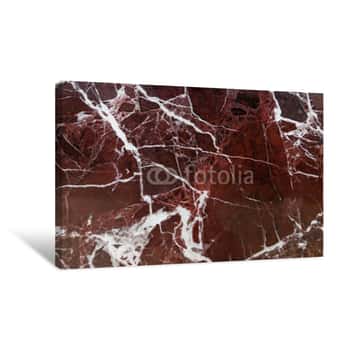 Image of Dark Red Marble As A Background, Texture Canvas Print