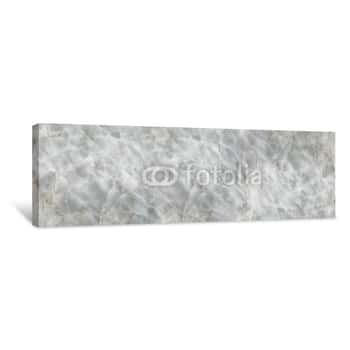 Image of Horizontal White And Gray Marble For Pattern And Background Canvas Print