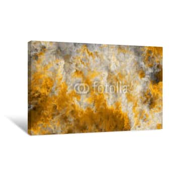 Image of Abstract Painted Texture  Chaotic Grey And Yellow Strokes  Fractal Background  Fantasy Digital Art  3D Rendering Canvas Print