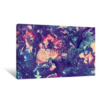 Image of Abstract Paint Background With Marble Pattern Canvas Print