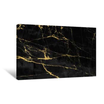Image of Black And Gold Marble Texture Design For Cover Book Or Brochure, Poster, Wallpaper Background Or Realistic Business And Design Artwork Canvas Print