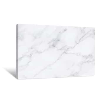 Image of White and Gray Abstract Marble Texture Canvas Print