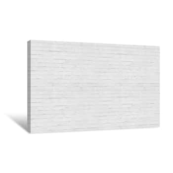 Image of Seamless White Brick Wall Pattern Background Canvas Print