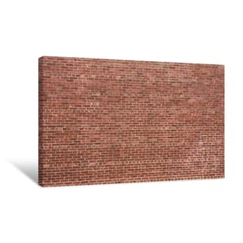 Image of Red Brick Wall With Horizontal Pattern Canvas Print