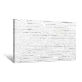 Image of Detail Of A White Brick Wall Texture Canvas Print