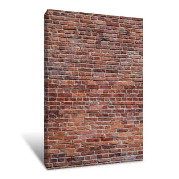 Image of Old Red Brick Wall Texture Canvas Print