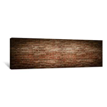 Image of Old Wall Background With Stained Aged Bricks Canvas Print