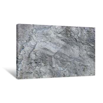 Image of Texture Of A Gray Stone Wall Canvas Print