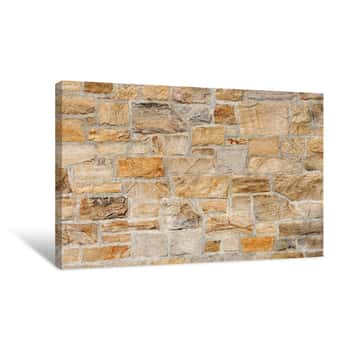 Image of Stone Wall Background Canvas Print