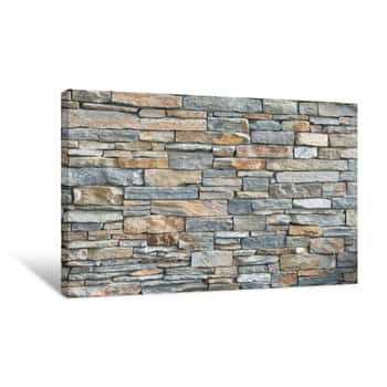 Image of Piled Stone Wall Canvas Print