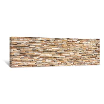 Image of Stacked Stone Wall   Canvas Print