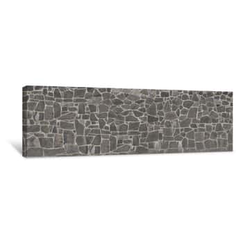 Image of Texture Of A Stone Wall  Old Castle Stone Wall Texture Background  Stone Wall As A Background Or Texture  An Example Of Masonry As A Cladding Of External Walls Canvas Print
