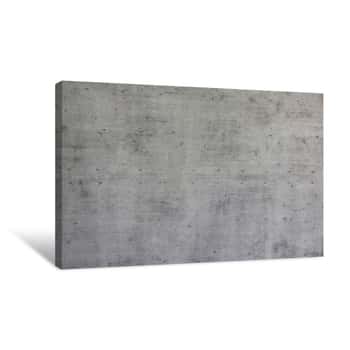 Image of Concrete Grey Wall Texture Used As Background Canvas Print