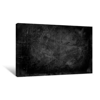 Image of Dirty Stone Surface Covered With Scratches, Monochrome Tonality Canvas Print