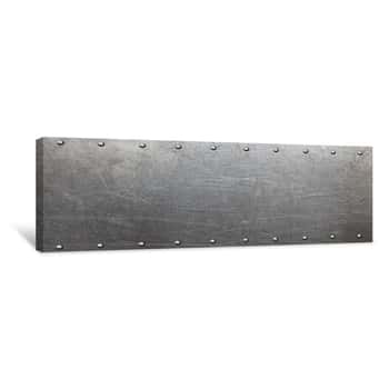 Image of Steel Plate With Rivets Canvas Print