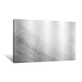 Image of Sheet Metal Silver Solid Black Background Canvas Print