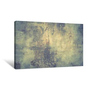 Image of Green Gold Grunge Metal Texture Canvas Print