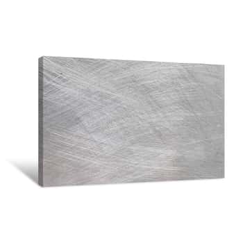 Image of Metal Brushed Texture Silver Industrial ,Brushed Aluminum High Resolution Background Canvas Print