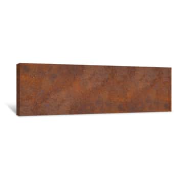 Image of Panoramic Grunge Rusted Metal Texture, Rust And Oxidized Metal Background  Old Metal Iron Panel Canvas Print